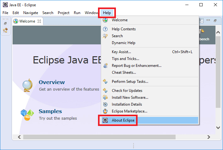 eclipse mars help about eclipse