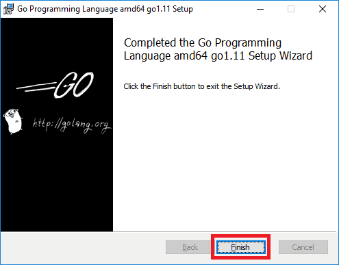 golang installer complete