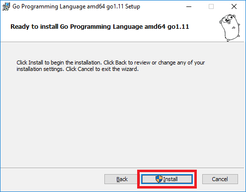 golang installer ready