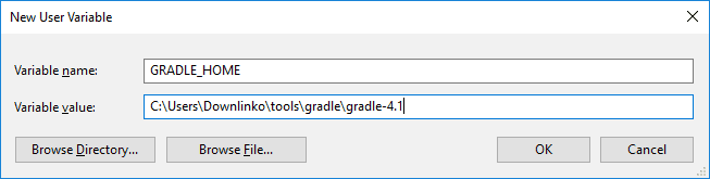 gradle 4-1 home variable