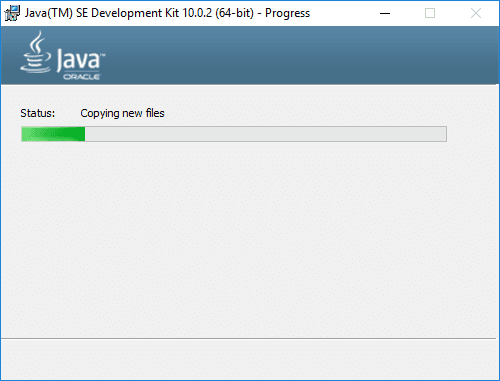 jdk 10 installer progress