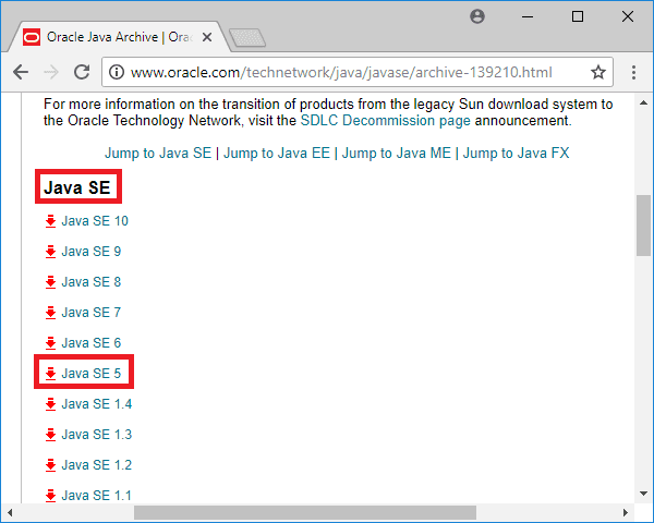 jdk 5 download java se