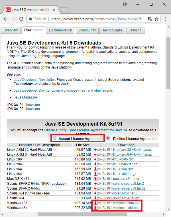 java 1.8 download for windows 10