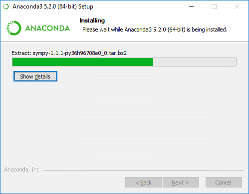 anaconda for windows graphical installer