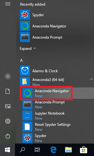 anaconda navigator shortcut