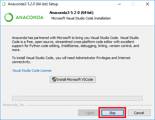 anaconda for windows graphical installer