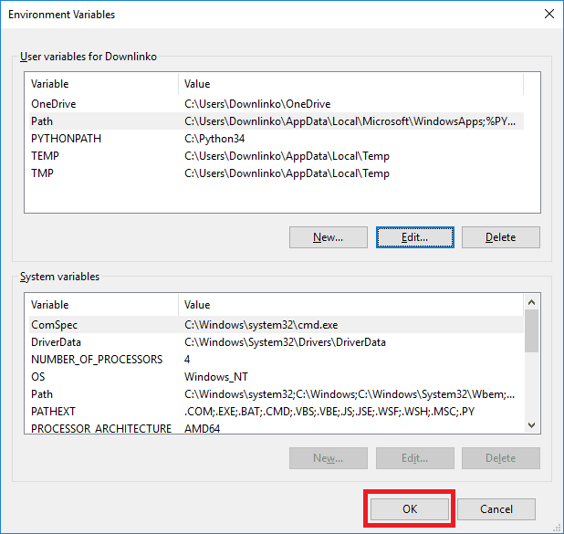 python 3-4-4 windows account environment variables