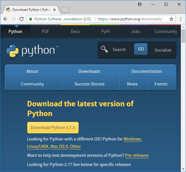 download python for windows 10