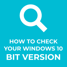 windows 10 bit version check