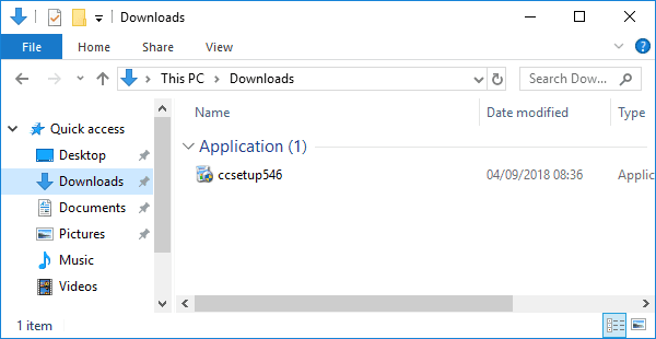 ccleaner downloaded installer