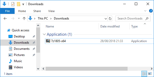 7zip offline installer